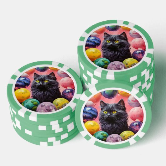 Lucky Poker Chips for Cat Lovers (Opstapeling)