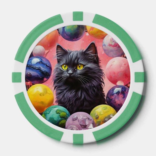 Lucky Poker Chips for Cat Lovers (Voorkant)