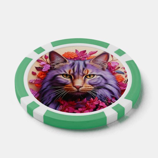 Lucky Poker Chips for Cat Lovers (Enkel)