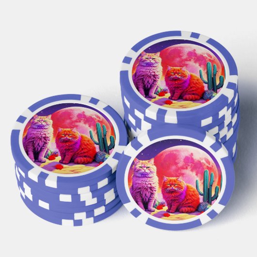 Lucky Poker Chips for Cat Lovers (Opstapeling)