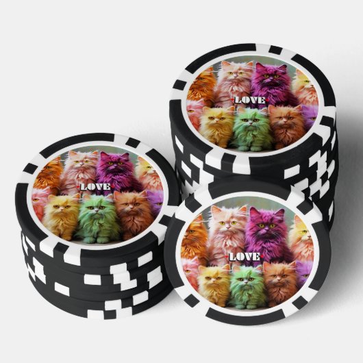 Lucky Poker Chips for Cat Lovers  (Opstapeling)