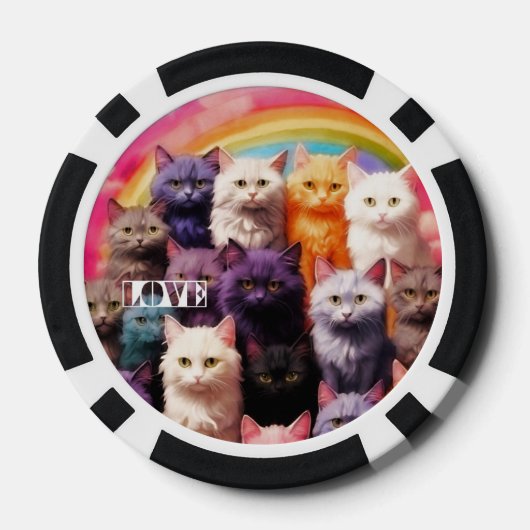 Lucky Poker Chips for Cat Lovers (Achterkant)