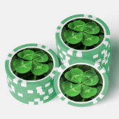 Lucky Poker Chips in vier blad klaver ontwerp (Opstapeling)