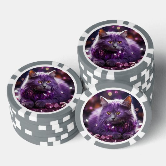 Lucky Poker Chips voor Cat Lovers (Opstapeling)