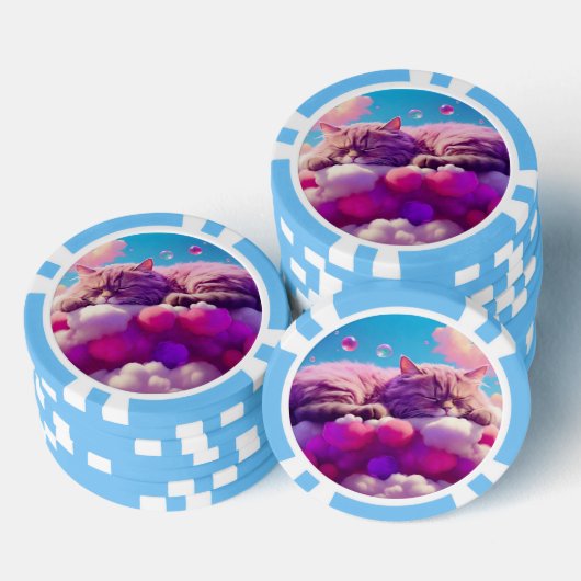 Lucky Poker Chips voor Cat Lovers (Opstapeling)
