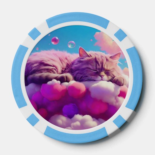 Lucky Poker Chips voor Cat Lovers (Achterkant)
