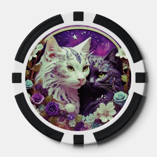 Lucky Poker Chips voor Cat Lovers (Voorkant)