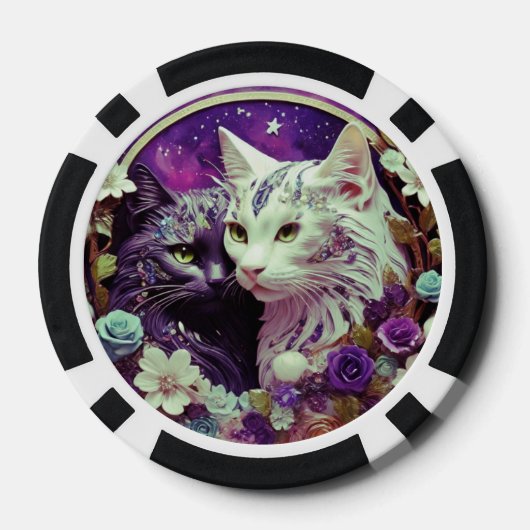 Lucky Poker Chips voor Cat Lovers (Achterkant)