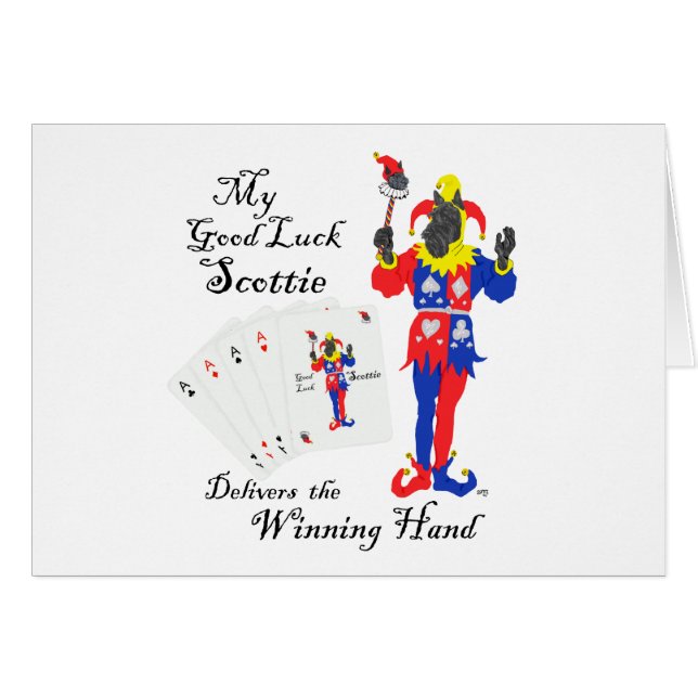 Lucky Poker Scottish Terrier (Voorkant Horizontaal)