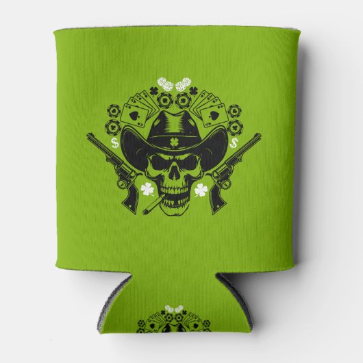 Lucky Poker Skull Blikjeskoeler (Voorkant)