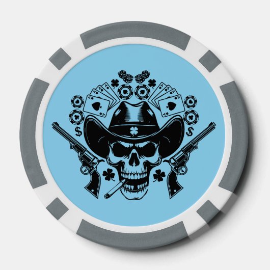 Lucky Poker Skull Chips (Achterkant)