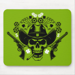 Lucky Poker Skull Muismat