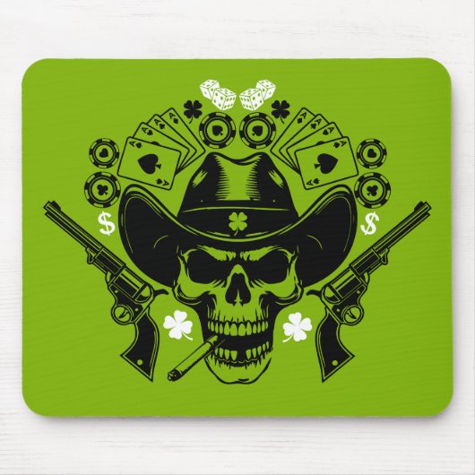 Lucky Poker Skull Muismat (Voorkant)