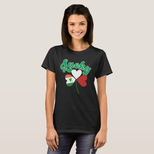 Lucky Polish Irish shamrock Saint Patricks Day 1 T-shirt (Voorkant volledig)