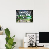 Lucky Poster - Abstracte Blarney Stone Wall Art (Thuiskantoor)