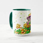 Lucky Pot of Gold Centered Shamrock Illustration Mok (Voorkant links)