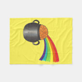 Lucky Pot of Gold Rainbow Saint Patrick's Day Fleece Deken (Voorkant (Horizontaal))
