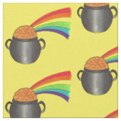 Lucky Pot of Gold Rainbow St. Patrick's Day Stof (Close Up)