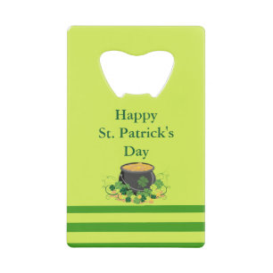 Lucky Pot van Gold St. Patrick's Creditkaart Flessenopener