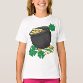 Lucky Pot van Goud Meisjes T-Shirt (Voorkant)