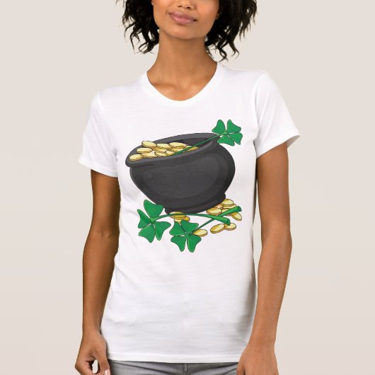 Lucky Pot van Goud Vrouwen T-Shirt (Voorkant)