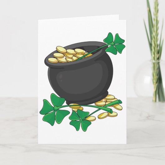Lucky Pot van Gouden Wenskaarten Kaart (Voorkant)