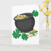 Lucky Pot van Gouden Wenskaarten Kaart (Gele Bloem)