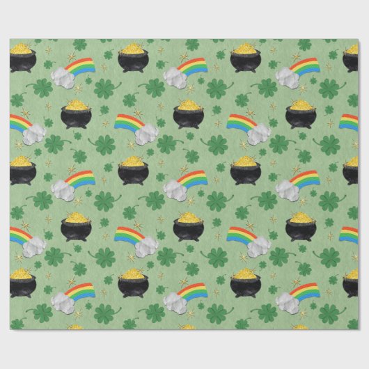 Lucky potten goud cadeaupapier (Vlak)