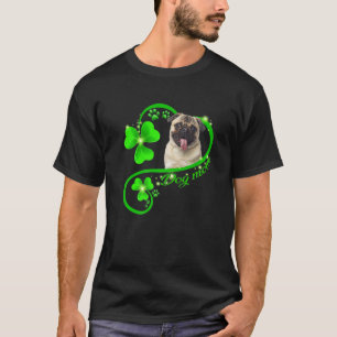 Lucky Pug Dog Ma Lover Shamrock St Patrick Day T-shirt