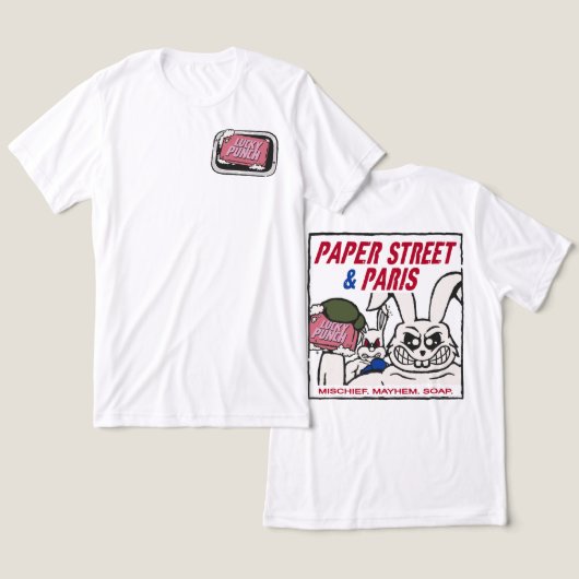 Lucky Punch Boksen Tri-Blend Shirt (Ontwerp Voorkant & Achterkant)