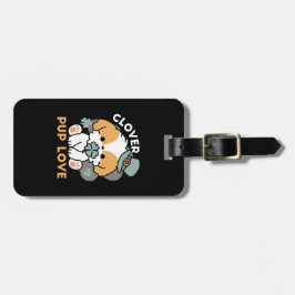 Lucky Pup met Klaver - St. Patrick's Day Gift Bagagelabel