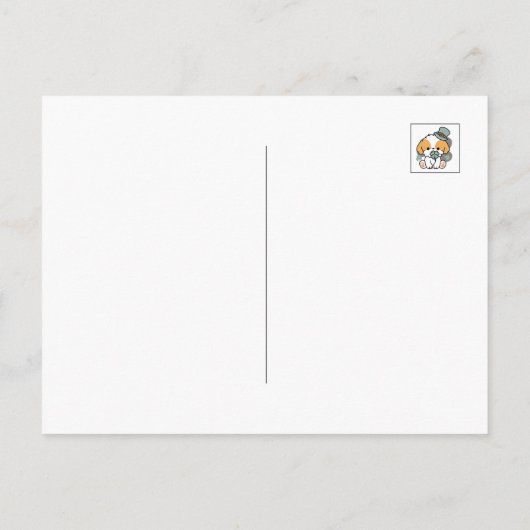 Lucky Pup met Klaver - St. Patrick's Day Gift Briefkaart (Achterkant)