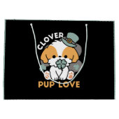 Lucky Pup met Klaver - St. Patrick's Day Gift Groot Cadeauzakje (Achterkant)