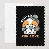 Lucky Pup met Klaver - St. Patrick's Day Gift Kaart (Voorkant / Achterkant)