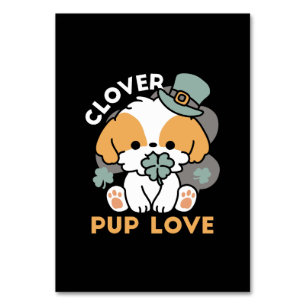 Lucky Pup met Klaver - St. Patrick's Day Gift Kaart