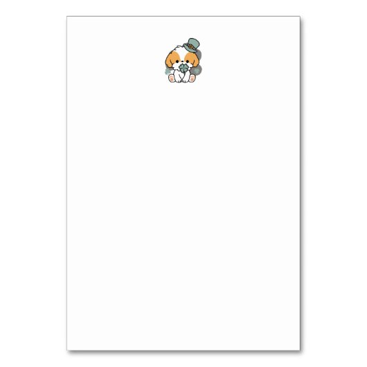 Lucky Pup met Klaver - St. Patrick's Day Gift Kaart (Achterkant)