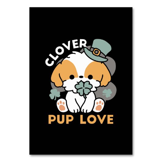 Lucky Pup met Klaver - St. Patrick's Day Gift Kaart (Voorkant)