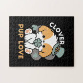 Lucky Pup met Klaver - St. Patrick's Day Gift Legpuzzel (Horizontaal)
