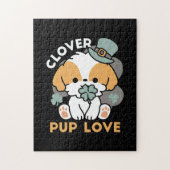 Lucky Pup met Klaver - St. Patrick's Day Gift Legpuzzel (Verticaal)