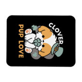 Lucky Pup met Klaver - St. Patrick's Day Gift Magneet (Horizontaal)