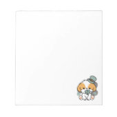 Lucky Pup met Klaver - St. Patrick's Day Gift Notitieblok (Voorkant)