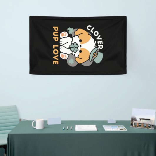 Lucky Pup met Klaver - St. Patrick's Day Gift Spandoek (Beurs)