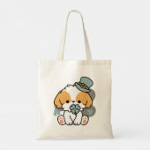 Lucky Pup met Klaver - St. Patrick's Day Gift Tote Bag (Achterkant)