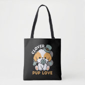 Lucky Pup met Klaver - St. Patrick's Day Gift Tote Bag (Voorkant)