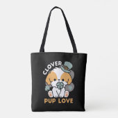 Lucky Pup met Klaver - St. Patrick's Day Gift Tote Bag (Achterkant)