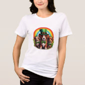 Lucky Pup Parade Tri-Blend Shirt (Voorkant)