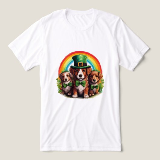 Lucky Pup Parade Tri-Blend Shirt (Design voorkant)