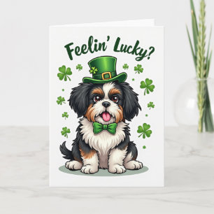 Lucky Puppy Clover Patroonkaart Kaart