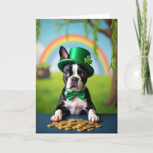 Lucky Puppy Shamrock Kaart