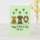 Lucky Pups Happy St Patricks Card Kaart (Gele Bloem)